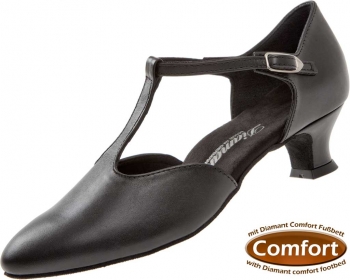 Diamant Standard comfort dámská taneční obuv  černá kůže 