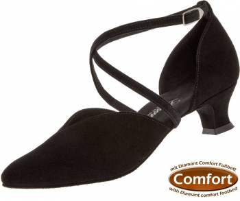 Diamant Standard comfort dámská taneční  obuv černý semiš
