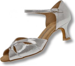 Diamant latina dámská taneční obuv stříbrná