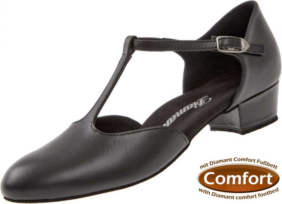 Diamant Standard comfort dámská taneční obuv černá kůže