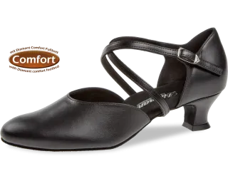 Diamant standard comfort dámská taneční obuv, černá, šíře H- extra široká